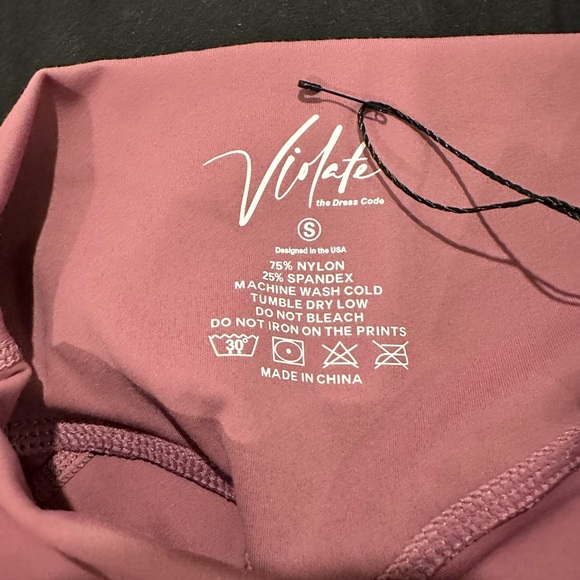 High Waist Pink Women's Shorts - Picture 4 of 4